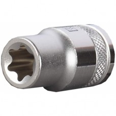 Торцовая головка Kraftool industrie qualitat, cr-v, внешний torx, хромосатинированная, 1/2, е 10